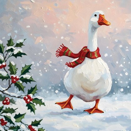 The Dark Room Winter Geese Pack of 16 Cards