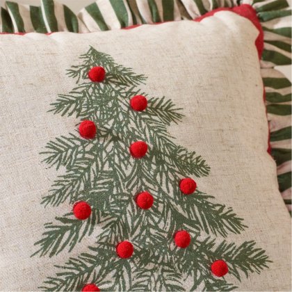 Catherine Lansfield Frilled Christmas Tree Cushion