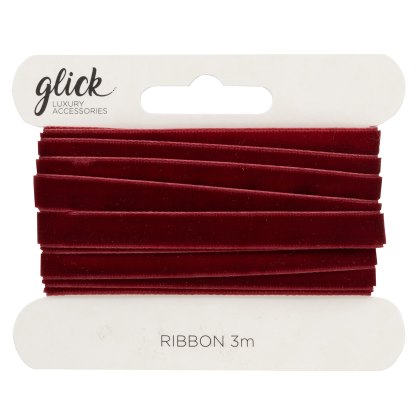 Glick Burgundy Velvet Ribbon Glick Burgundy Velvet Ribbon