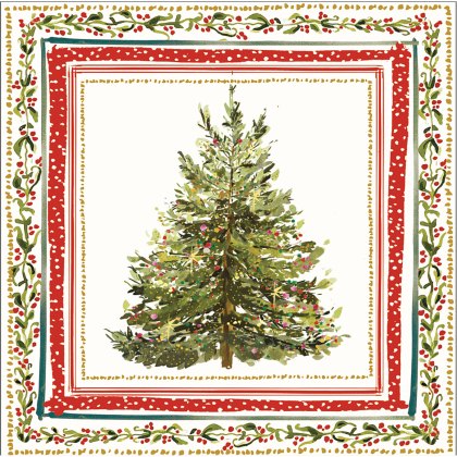 Glick Pine Portrait Paper Napkins 20pk Glick Pine Portrait Paper Napkins 20pk