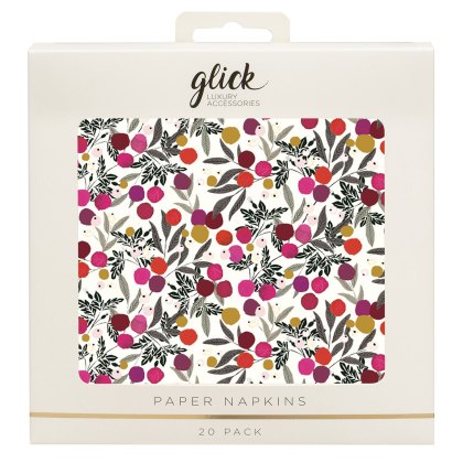 Glick Bright Berries Paper Napkins 20pk Glick Bright Berries Paper Napkins 20pk