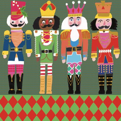 Glick Noble Nutcrackers Paper Napkins 20pk Glick Noble Nutcrackers Paper Napkins 20pk