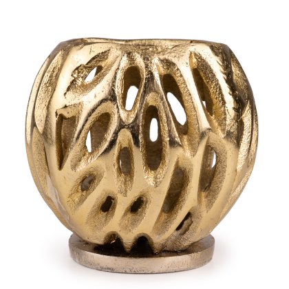 Candlelight Cut Out Brass Tealight Holder Candlelight Cut Out Brass Tealight Holder