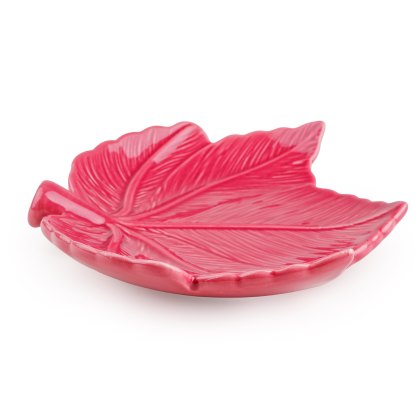 Candlelight Plum Fig Leaf Shaped Bowl
