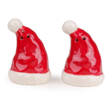 Candlelight Santa Hats Salt & Pepper Pots Candlelight Santa Hats Salt & Pepper Pots