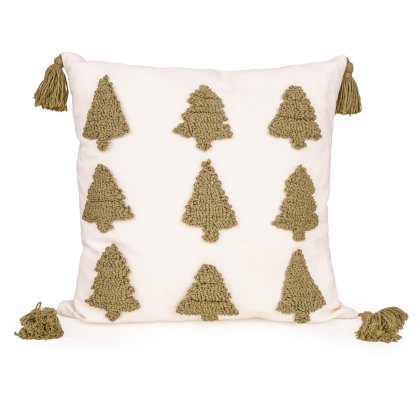 Candlelight Christmas Tree Cushion