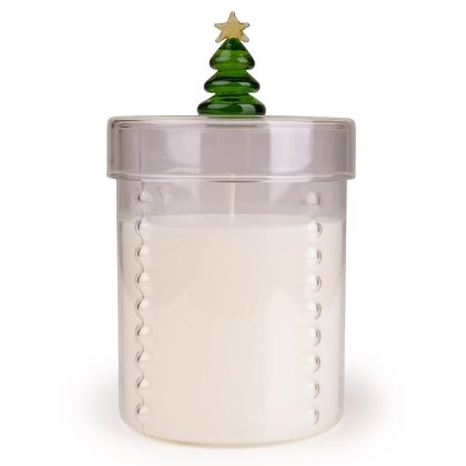 Candlelight Glass Christmas Tree Lidded Candle Candlelight Glass Christmas Tree Lidded Candle