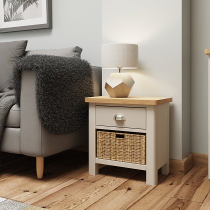 Hastings Editions 1 Drawer 1 Basket Unit in Stone Hastings Editions 1 Drawer 1 Basket Unit in Stone