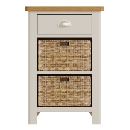 Hastings Editions 1 Drawer 2 Basket Unit in Stone Hastings Editions 1 Drawer 2 Basket Unit in Stone