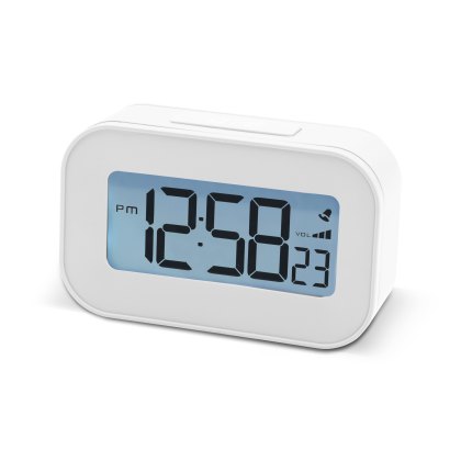 Acctim Kyle LCD Alarm Clock White Acctim Kyle LCD Alarm Clock White
