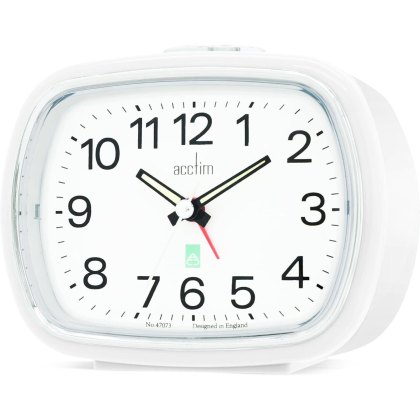Acctim Camille Alarm Clock Gloss White Acctim Camille Alarm Clock Gloss White