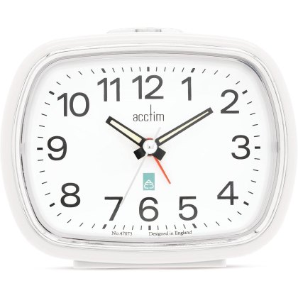 Acctim Camille Alarm Clock Gloss White Acctim Camille Alarm Clock Gloss White