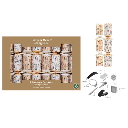 Harvey & Mason Premium Gold Foliage Box of 8 Crackers Harvey & Mason Premium Gold Foliage Box of 8 Crackers