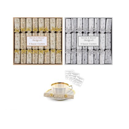 Harvey & Mason Box of 8 Saucer Crackers Assorted Colours