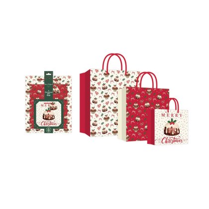 Harvey & Mason Christmas Pudding Set of 3 Gift Bags Harvey & Mason Christmas Pudding Set of 3 Gift Bags