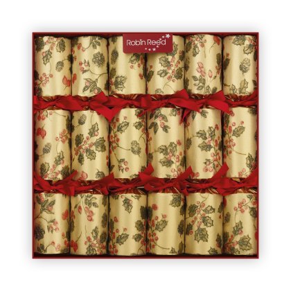 Robin Reed Box of 6 Berry Garland Crackers