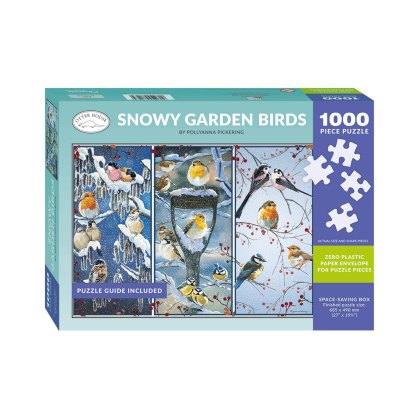 Otter House Snowy Garden Birds 1000 Piece Puzzle