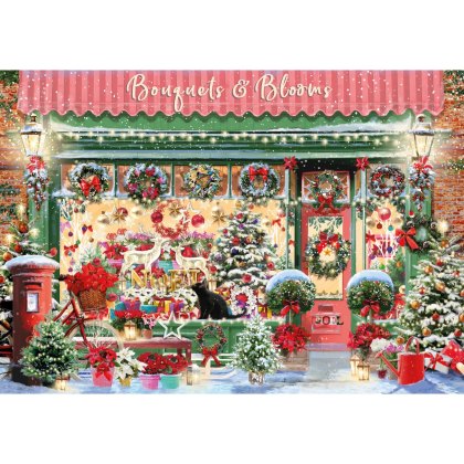 Otter House Christmas Florist 500 Piece Puzzle