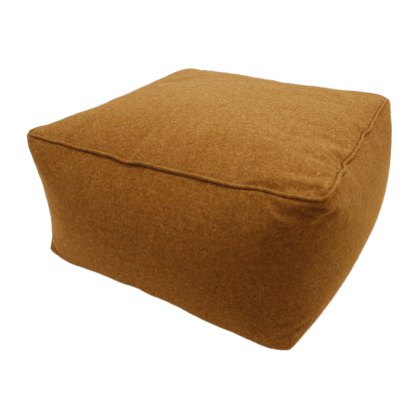 Norfolk & Co Holkham Tweed Square Pouffe Copper