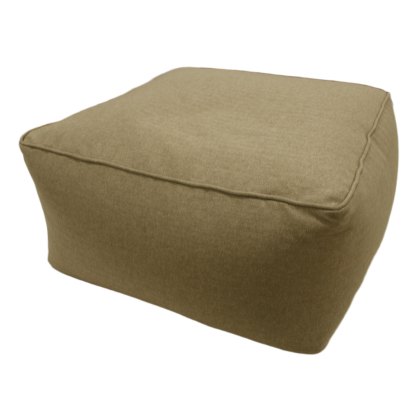 Norfolk & Co Holkham Tweed Square Pouffe Fawn