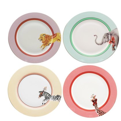 Yvonne Ellen Set Of 4 Animal Plates Yvonne Ellen Set Of 4 Animal Plates