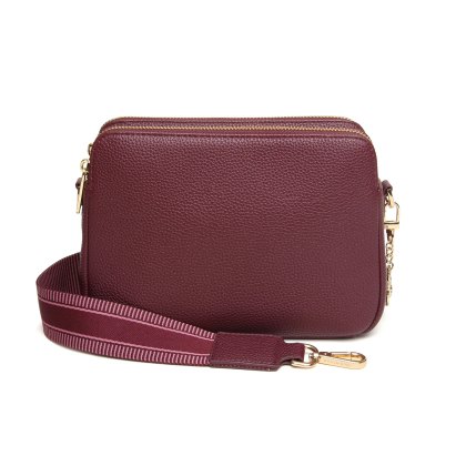 Alice Wheeler Dual Zipped Cross Body Bag Berry Alice Wheeler Dual Zipped Cross Body Bag Berry