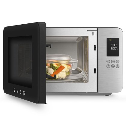 Smeg Microwave with Grill Matte Black