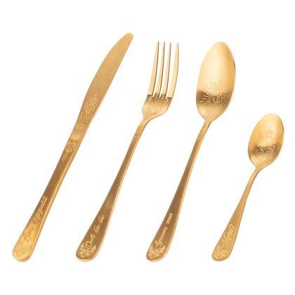 Yvonne Ellen Gold 16 Piece Cutlery Set Yvonne Ellen Gold 16 Piece Cutlery Set