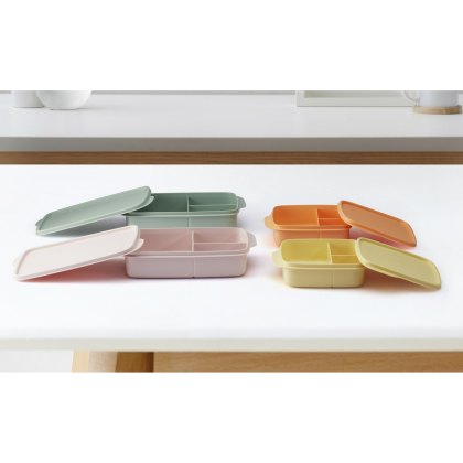 Tupperware Square Divided Lunch Box Orange Tupperware Square Divided Lunch Box Orange