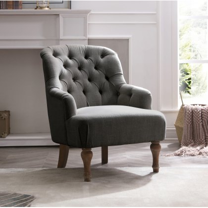 Tilly Accent Chair in Charcoal Linen Tilly Accent Chair in Charcoal Linen
