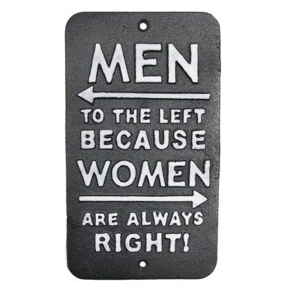 Quirky Barn Men To The Left Plaque Quirky Barn Men To The Left Plaque