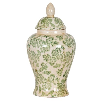 Hill Interiors Green Clover Ceramic Ginger Jar Hill Interiors Green Clover Ceramic Ginger Jar