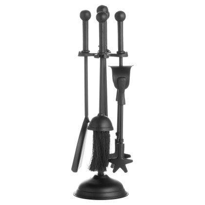 Hill Interiors Ball Topped Companion Set Black Hill Interiors Ball Topped Companion Set Black