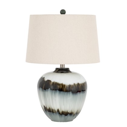 Hill Interiors Midnight Shadows Table Lamp With Linen Shade Hill Interiors Midnight Shadows Table Lamp With Linen Shade