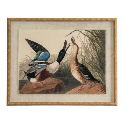 Hill Interiors Flora & Fauna Mallards In Beaded Frame Hill Interiors Flora & Fauna Mallards In Beaded Frame