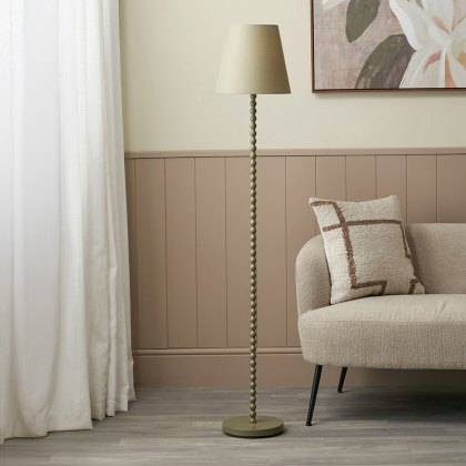 Pacific Sophia Olive Metal Bobble Floor Lamp