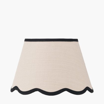 Pacific Tabitha Cream Jute Scallop Shade Black Binding