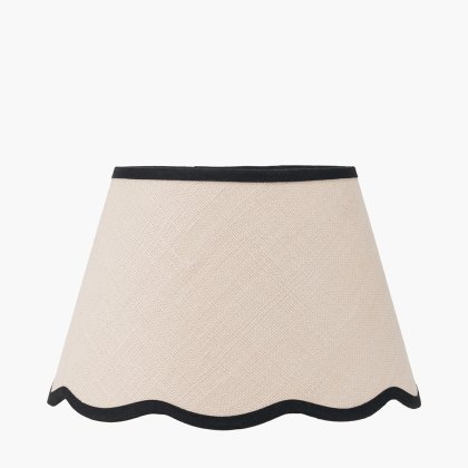 Pacific Tabitha Cream Jute Scallop Shade Black Binding