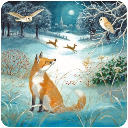 Otter House RSPB Moonlit Snow Fun Large Xmas Cards Otter House RSPB Moonlit Snow Fun Large Xmas Cards