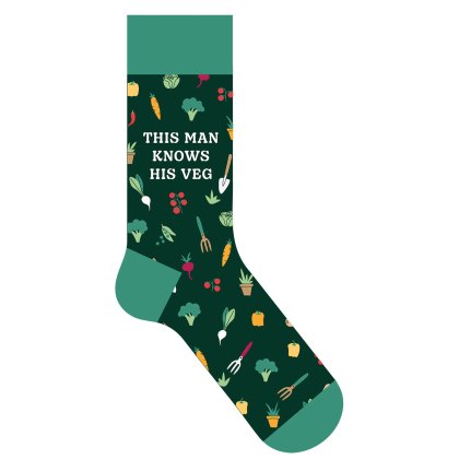 Otter House This Man Knows His Veg Socks Otter House This Man Knows His Veg Socks