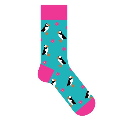 Otter House Puffins Socks Otter House Puffins Socks