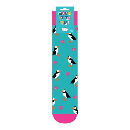 Otter House Puffins Socks Otter House Puffins Socks