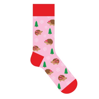 Otter House Festive Hedgehogs Socks