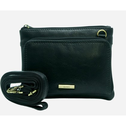 Nova Leathers Black Small Organiser Pocket Bag