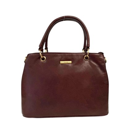Nova Leathers Dark Brown Goat Leather Grab Bag Nova Leathers Dark Brown Goat Leather Grab Bag