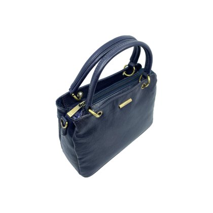 Nova Leathers Navy Goat Leather Grab Bag Nova Leathers Navy Goat Leather Grab Bag