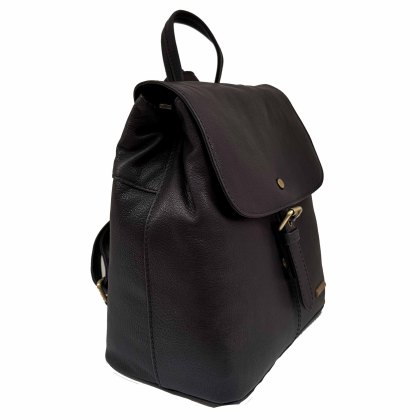 Nova Leathers Navy Buckle Detail Backpack