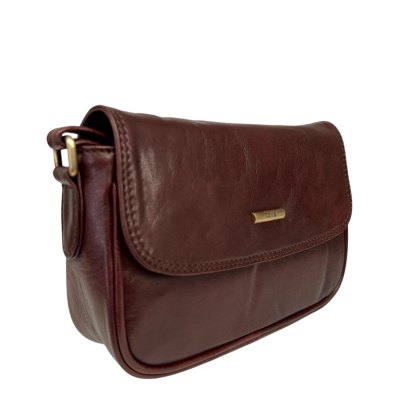 Nova Leathers Dark Brown Half Flap Shoulder Bag Nova Leathers Dark Brown Half Flap Shoulder Bag