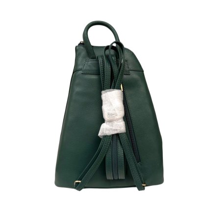 Nova Leathers Bottle Green Pyramid Backpack