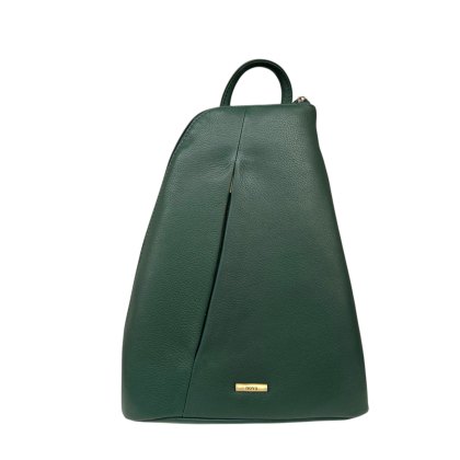 Nova Leathers Bottle Green Pyramid Backpack